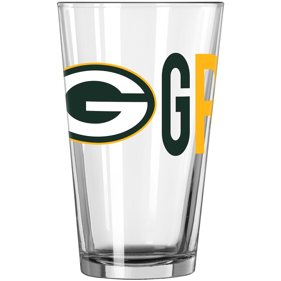 612-G16P-4 16 oz NFL Green Bay Packers Overtime Pint Glass -  Logo Chair