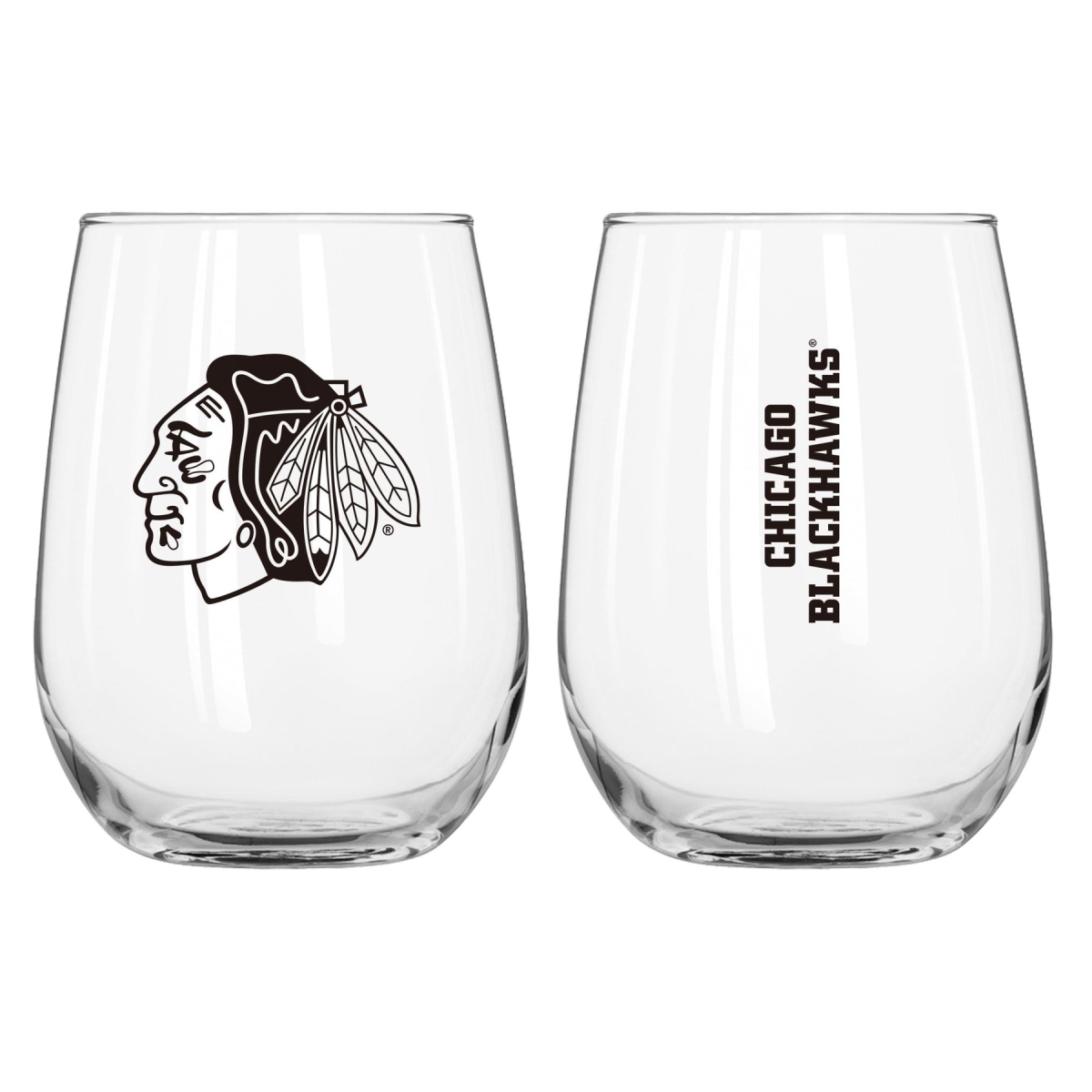 16 oz NHL Chicago Blackhawks Gameday Curved Beverage Glass