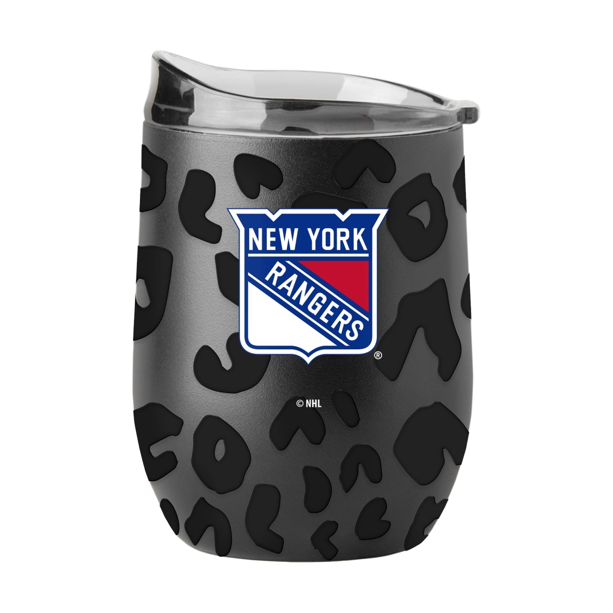 16 oz NHL New York Rangers Leopard Black Powdercoat Curved Beverage