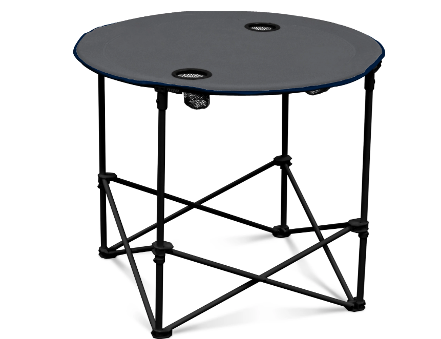 001-31X-BLACK Plain Black 2 Cup Holder Round Table