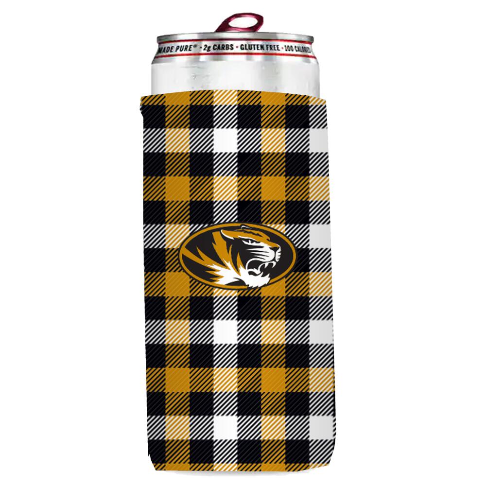 NCAA Missouri Plaid Insulated Slim Can Sleeve