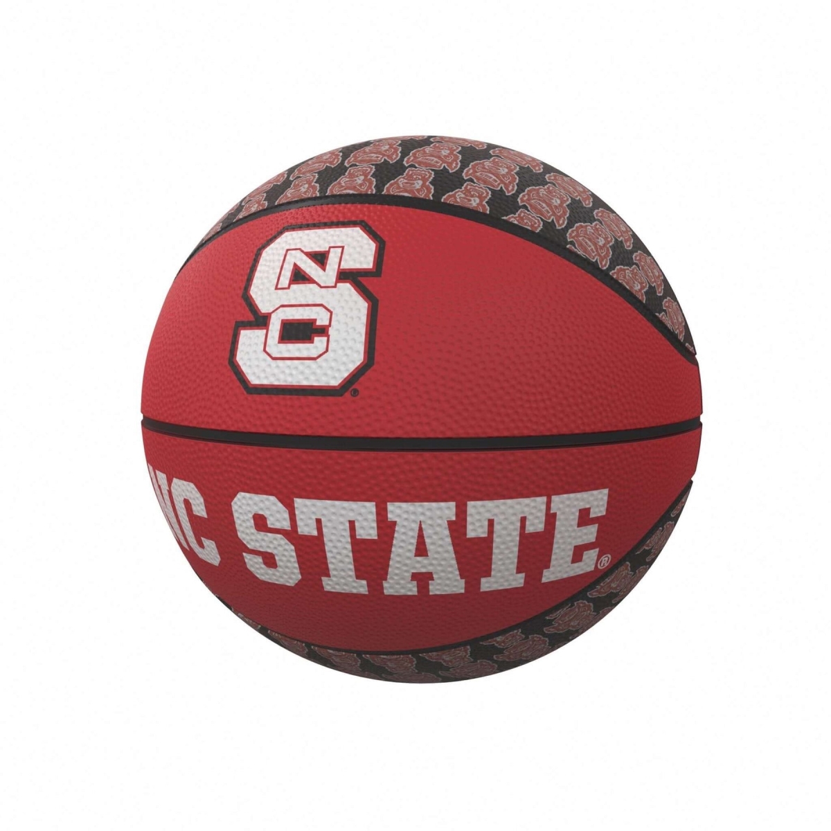 186-91MR-1 NCAA NC State Repeating Logo Mini-Size Rubber Basketball