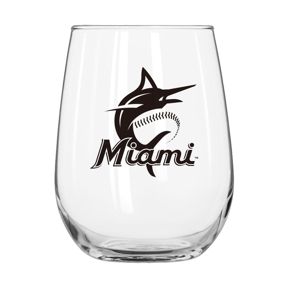 16 oz Major League Baseball Miami Marlins Gameday Curved Beverage Glass