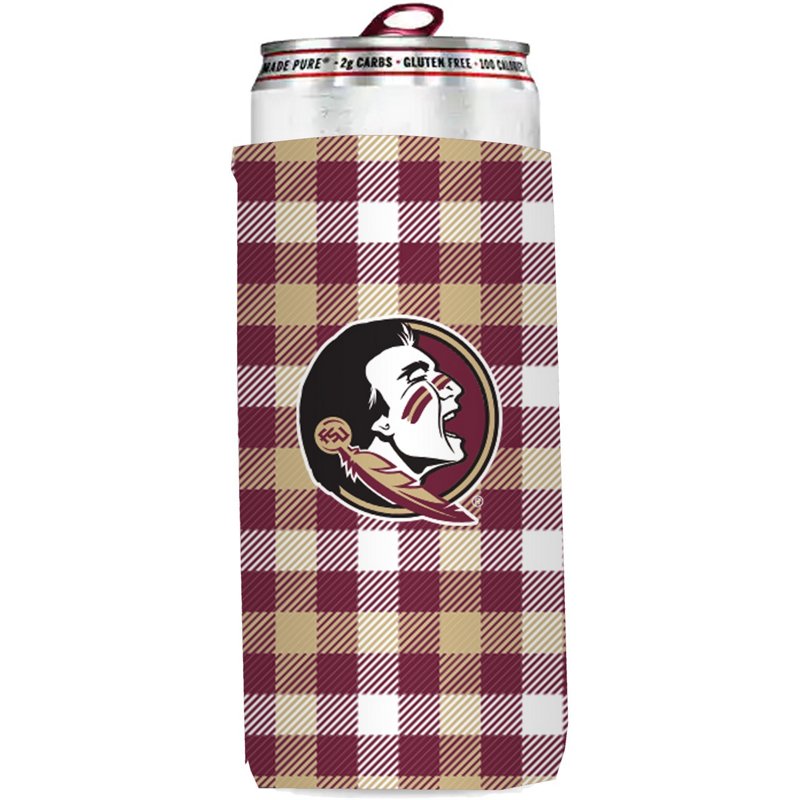 136-782 FL State Plaid Insulated Slim Can Sleeve
