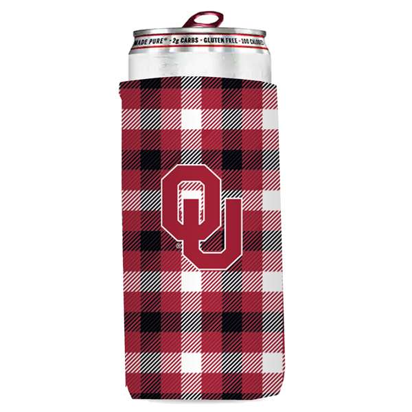 192-782 Oklahoma Plaid Insulated Slim Can Sleeve