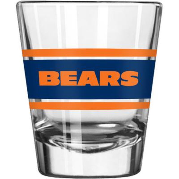 606-G2S-16 2 oz Chicago Bears Stripe Shot Glass