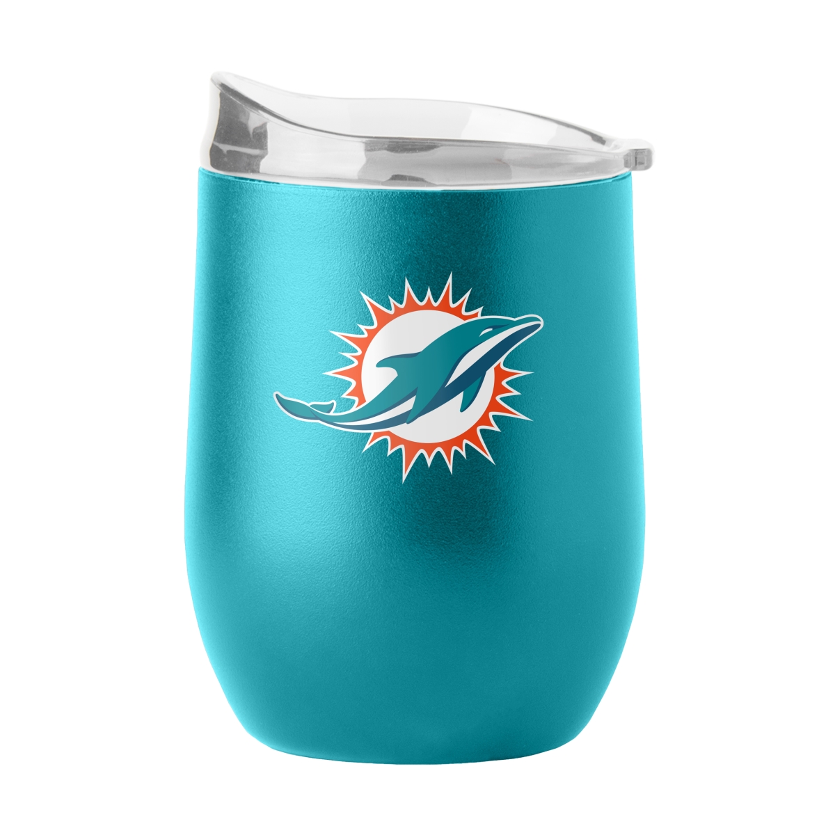 16 oz Miami Dolphins Flipside Powder Coat Curved Beverage Tumbler