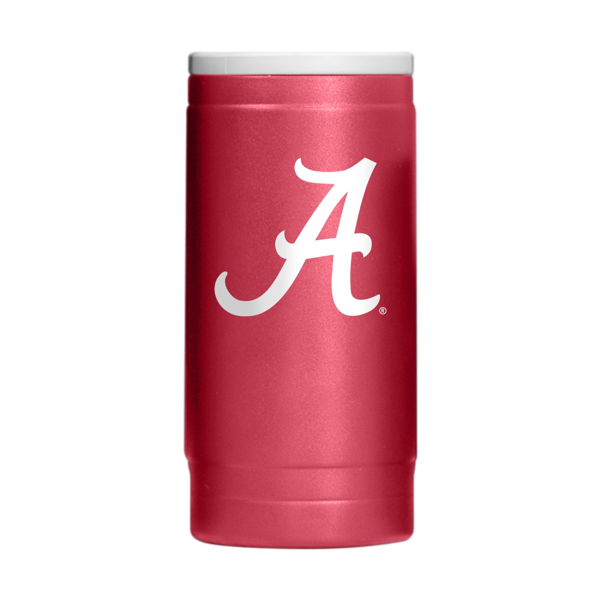 Picture of Logo Brands 102-S12PC-34 Alabama Crimson Tide Flipside Powder Coat Slim Can Coolie