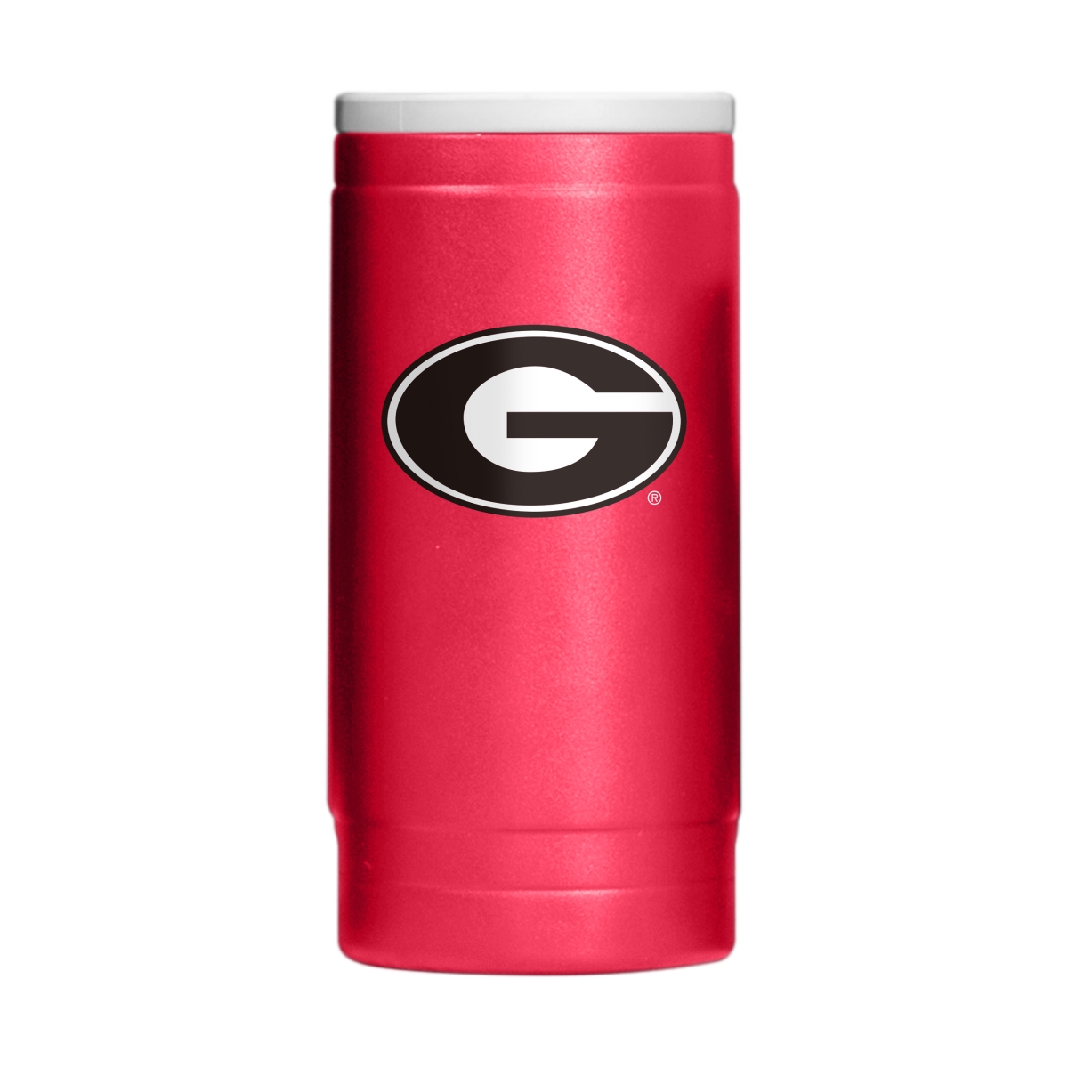 Picture of Logo Brands 142-S12PC-34 University of Georgia Flipside Powder Coat Slim Can Coolie