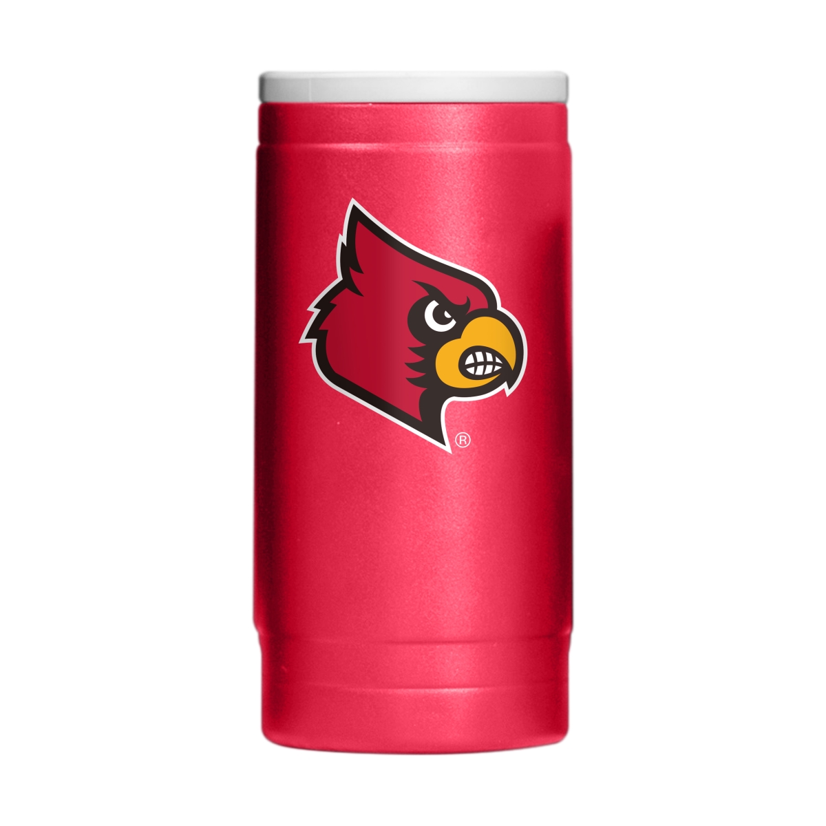 Picture of Logo Brands 161-S12PC-34 University of Louisville Flipside Powder Coat Slim Can Coolie
