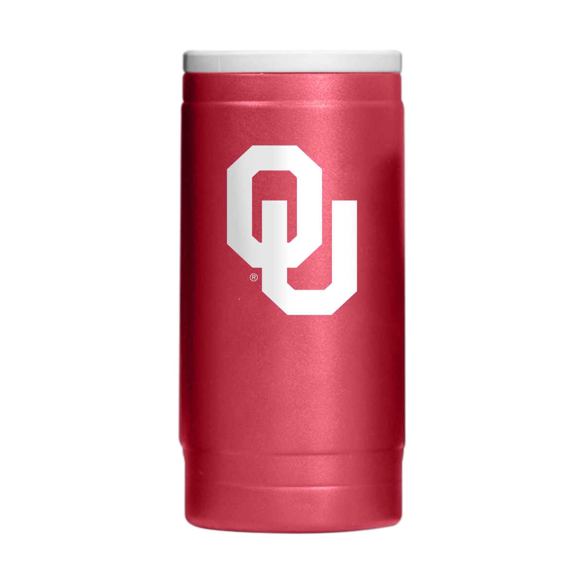 Picture of Logo Brands 192-S12PC-34 University of Oklahoma Flipside Powder Coat Slim Can Cooler