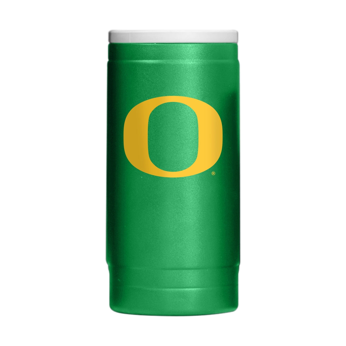 Picture of Logo Brands 194-S12PC-34 University of Oregon Flipside Powder Coat Slim Can Cooler