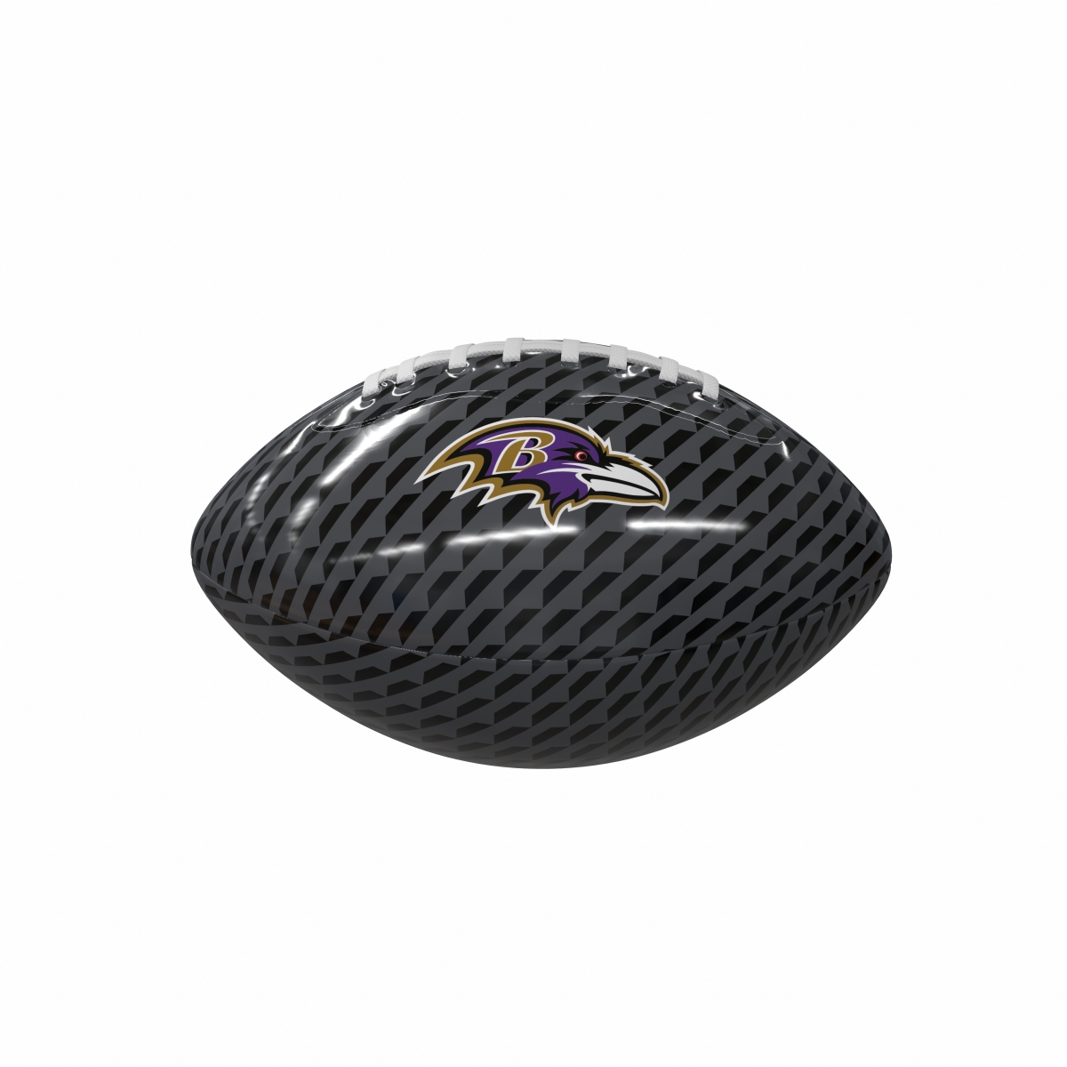 Picture of Logo Brands 603-93MG-1 Baltimore Ravens Carbon Fiber Mini-Size Glossy Football