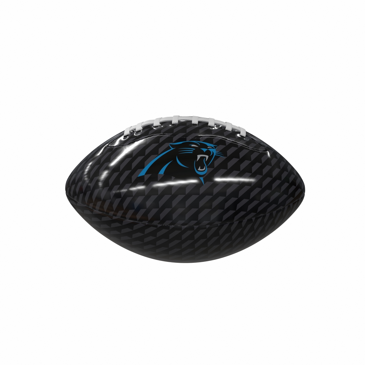 Picture of Logo Brands 605-93MG-1 Carolina Panthers Carbon Fiber Mini-Size Glossy Football