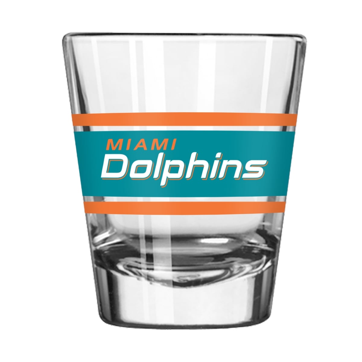617-G2S-16 2 oz Miami Dolphins Stripe Shot Glass