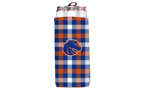 112-782 NCAA Boise State Plaid Insulated Slim Can Sleeve
