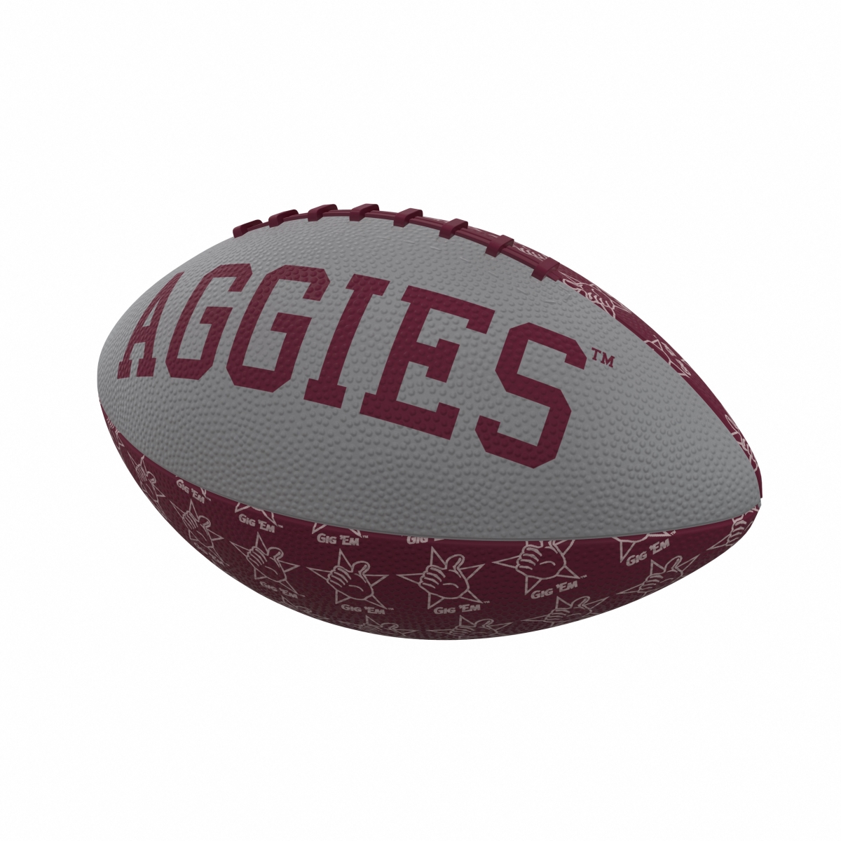 219-93MR-3 Texas A&M Repeating Mini-Size Rubber Football