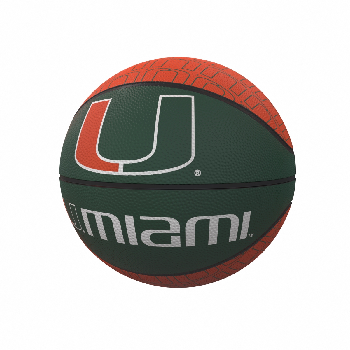 Picture of Logo Brands 169-91MR-1 Miami Repeating Logo Mini-Size Rubber Basketball