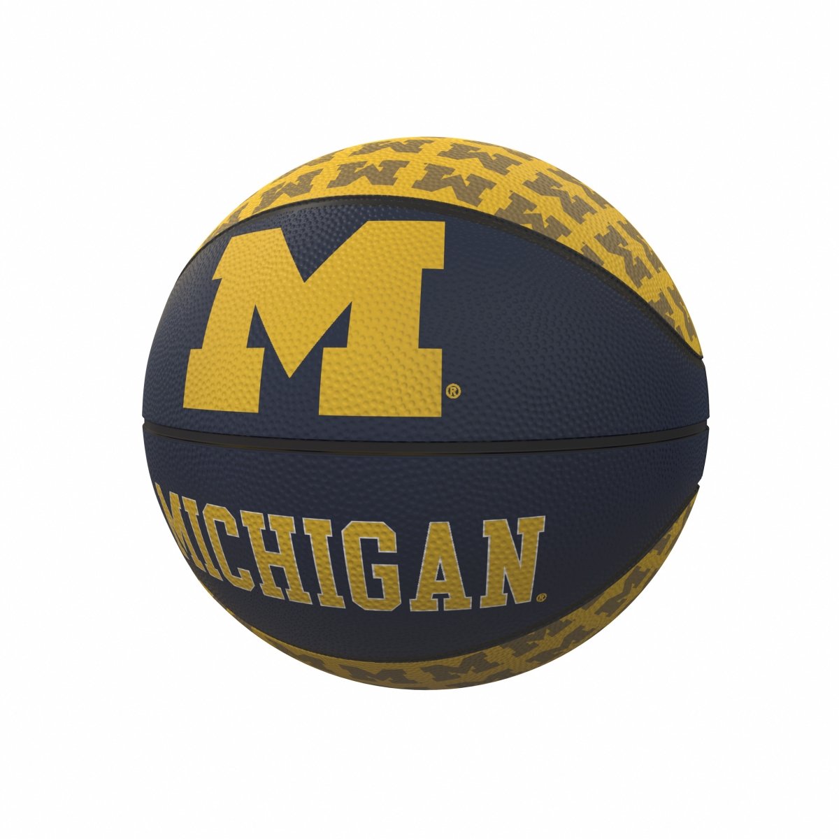 Picture of Logo Brands 171-91MR-1 Michigan Repeating Logo Mini-Size Rubber Basketball