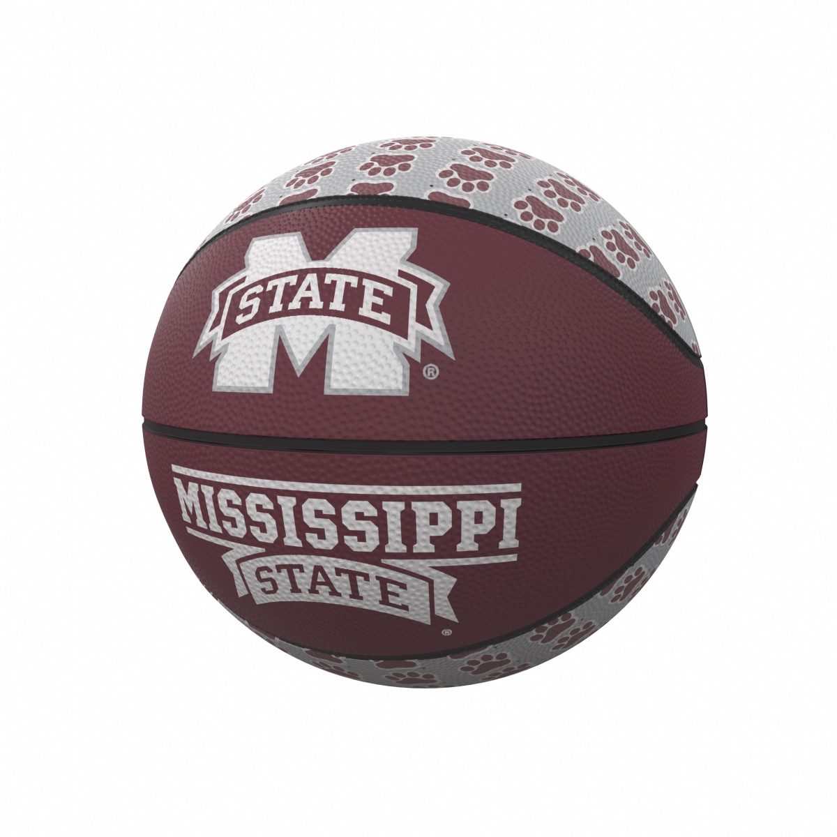 Picture of Logo Brands 177-91MR-1 Mississippi State Repeating Logo Mini-Size Rubber Basketball