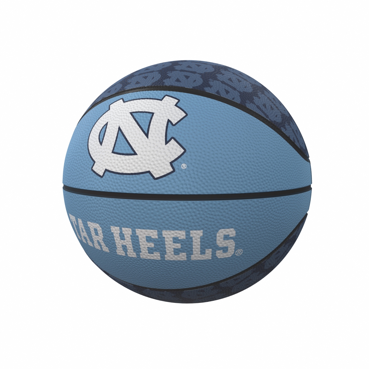 Picture of Logo Brands 185-91MR-1 North Carolina Repeating Logo Mini-Size Rubber Basketball