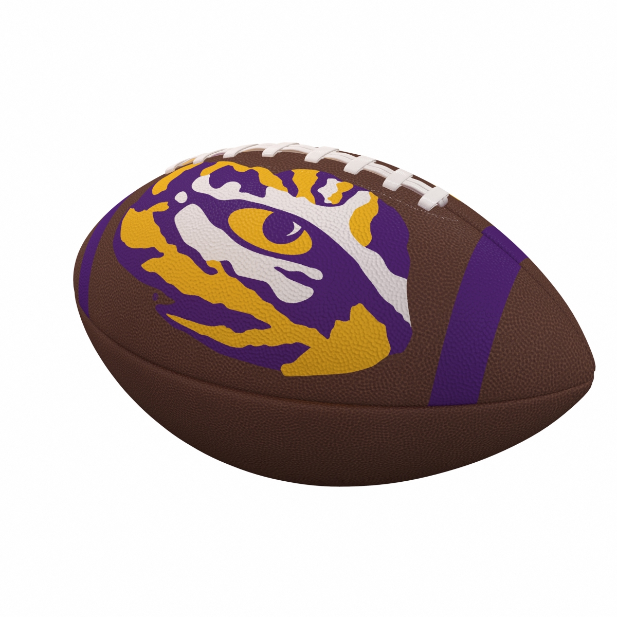Picture of Logo Brands 162-93FC-1 Louisiana State University Team Stripe Official-Size Composite Football