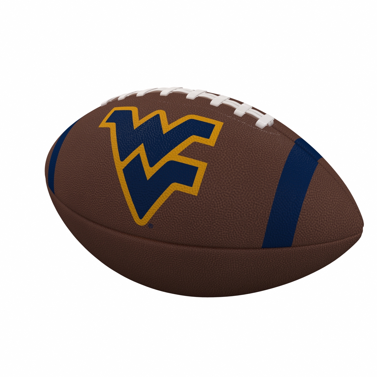 Picture of Logo Brands 239-93FC-1 West Virginia Team Stripe Official-Size Composite Football