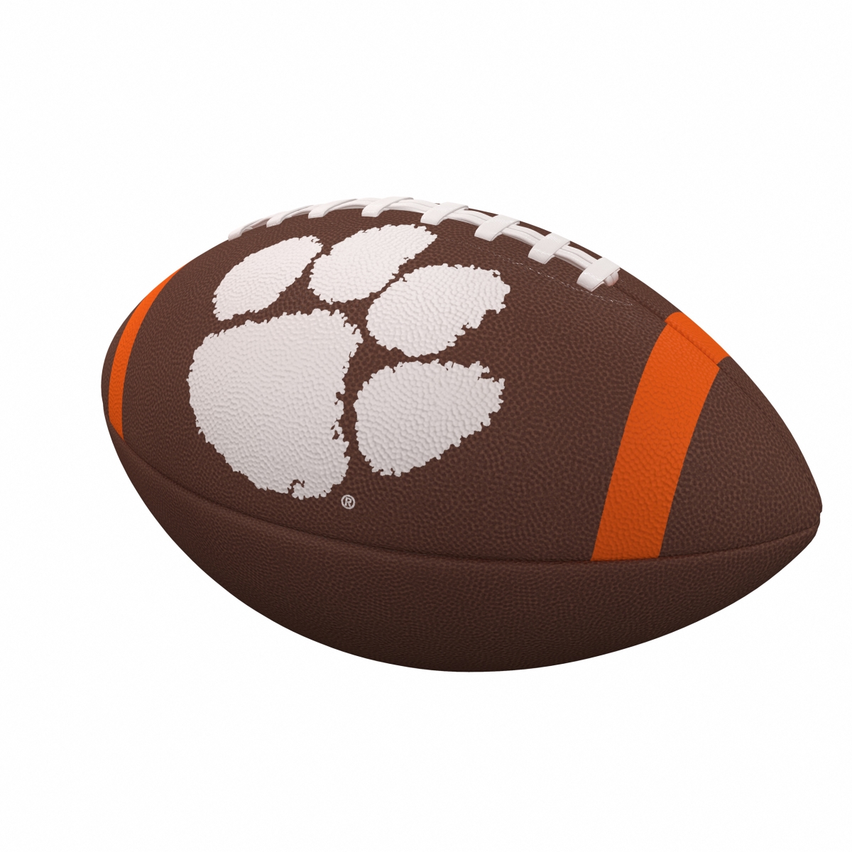 Picture of Logo Brands 123-93FC-1 Clemson Team Stripe Official-Size Composite Football