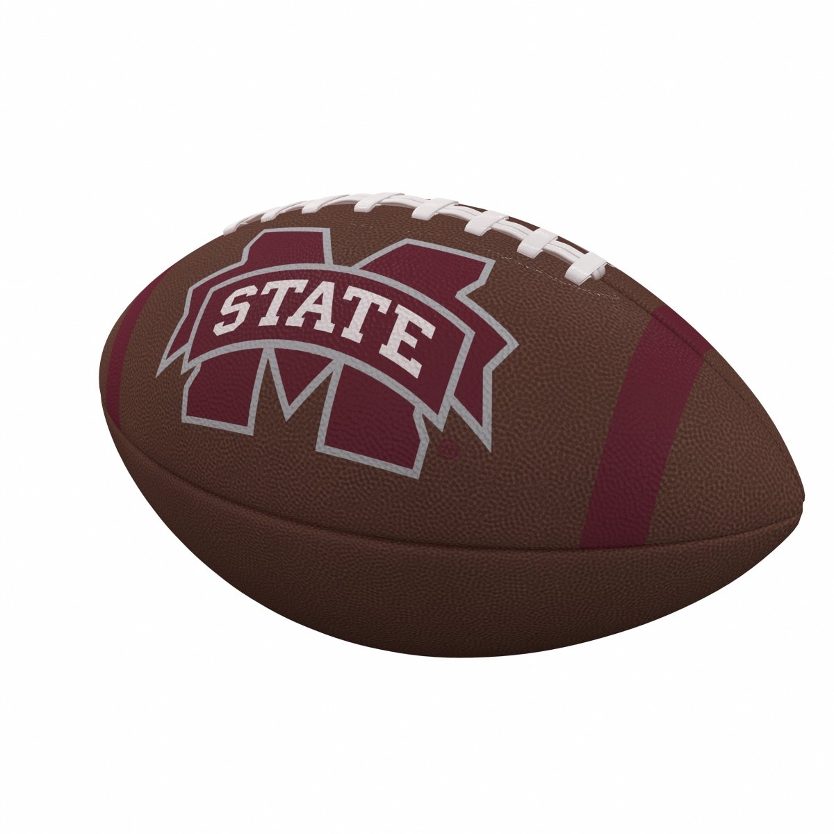 Picture of Logo Brands 177-93FC-1 Mississippi State Team Stripe Official-Size Composite Football