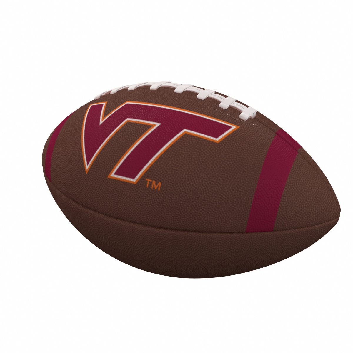 Picture of Logo Brands 235-93FC-1 Virginia Tech Team Stripe Official-Size Composite Football