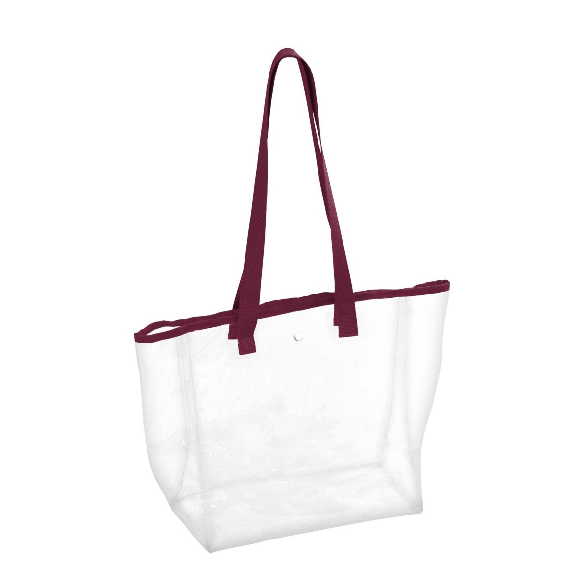 001-65P-MAROON Plain Maroon Stadium Clear Bag