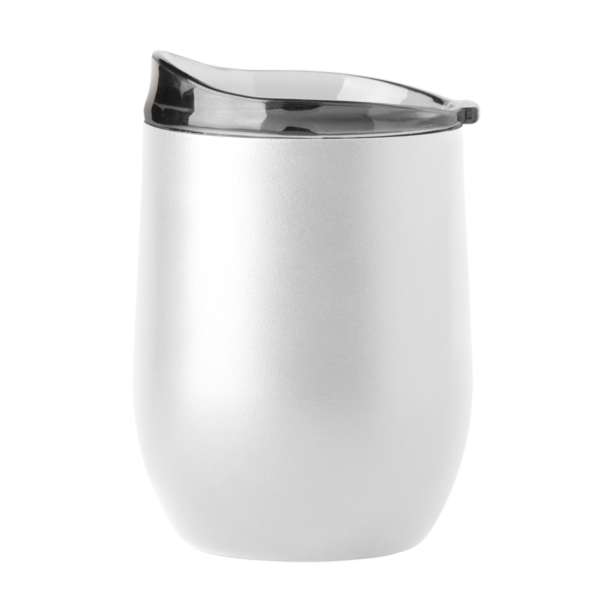 Picture of Logo Chair 001-S16PB-WHT 16 oz Plain White Powder Coat Curved Beverage Can