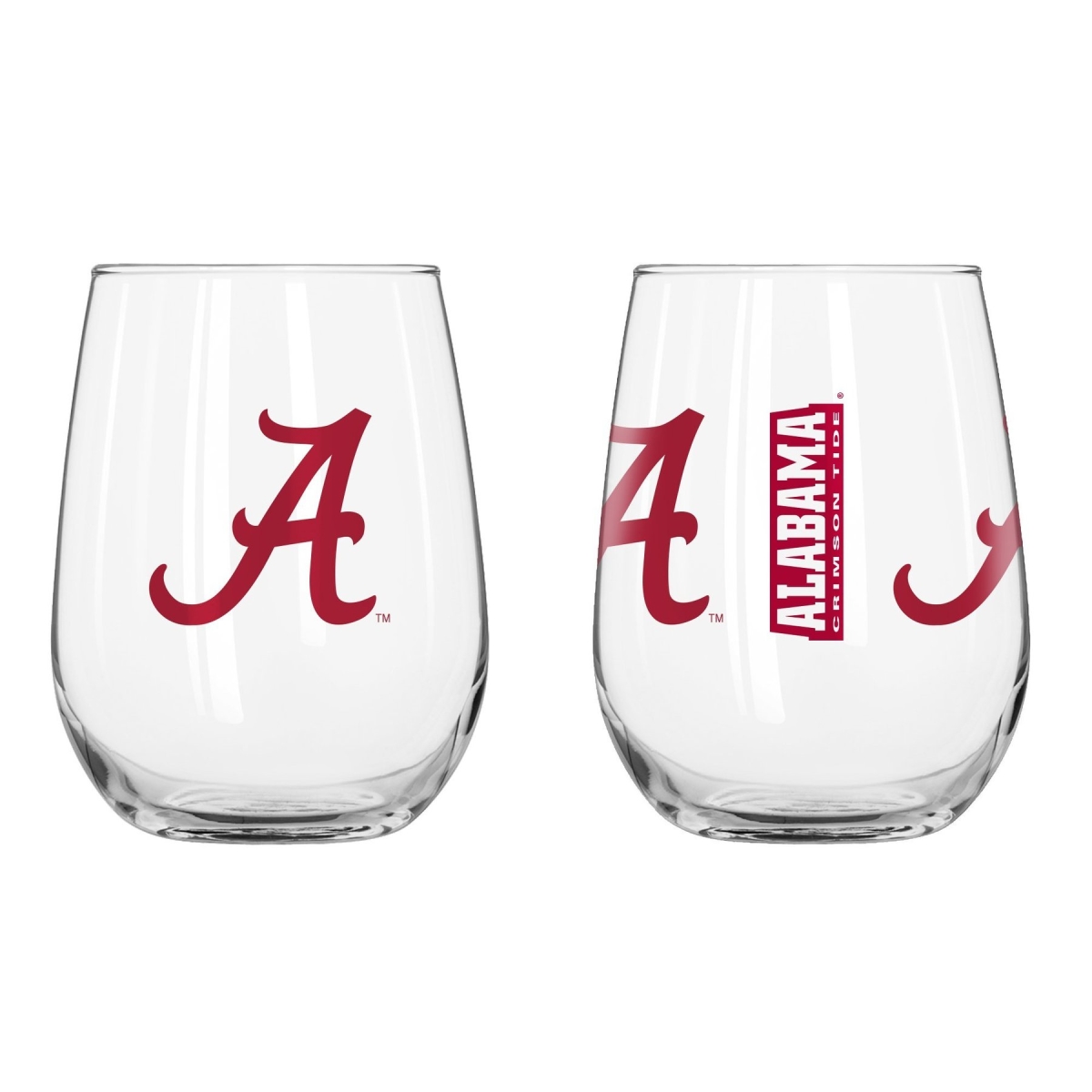 Picture of Logo Chair 102-G16CB-1 16 oz NCAA Alabama Crimson Tide Gameday Curved Beverage Glass
