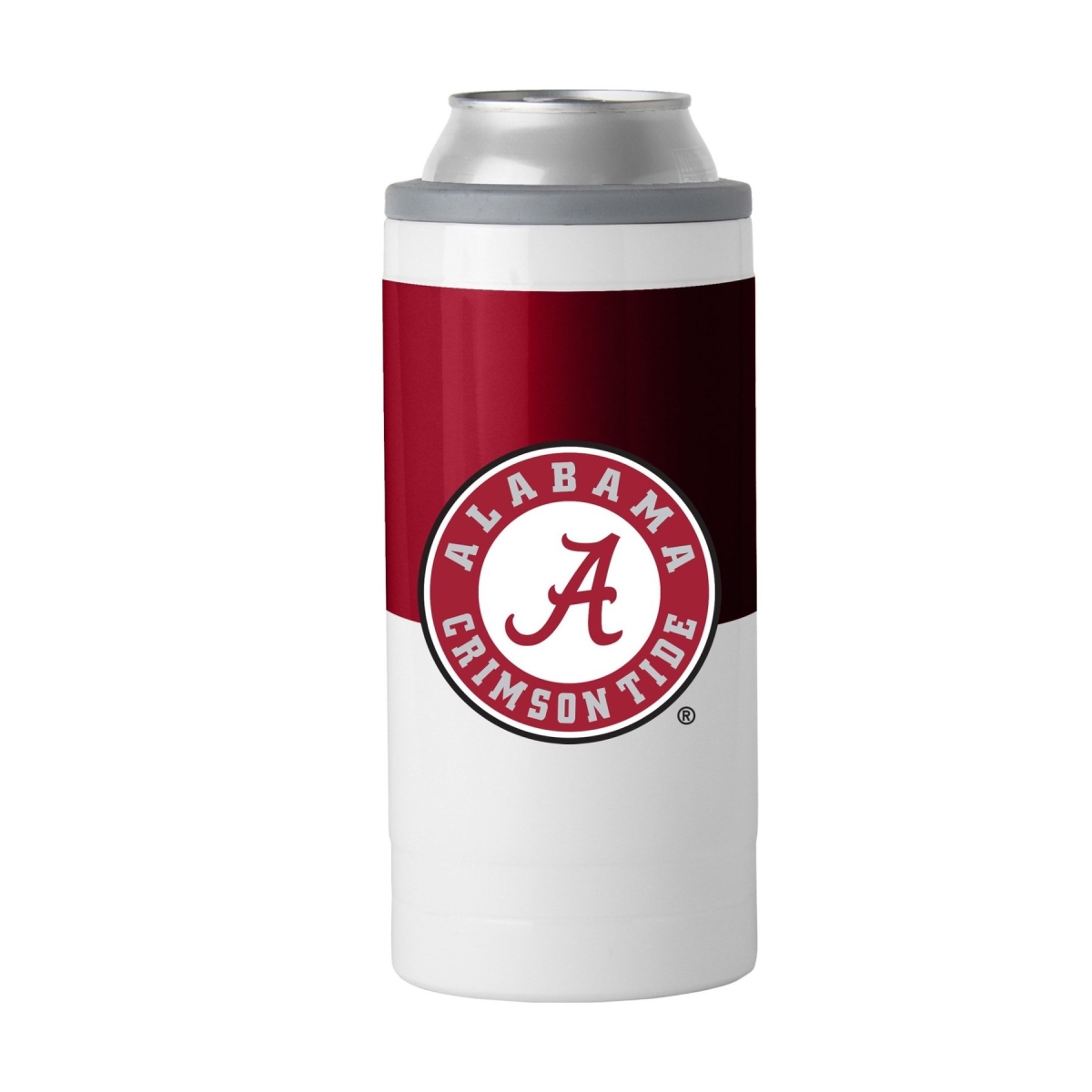 Picture of Logo Chair 102-S12C-11 12 oz NCAA Alabama Crimson Tide Colorblock Slim Can Coolie