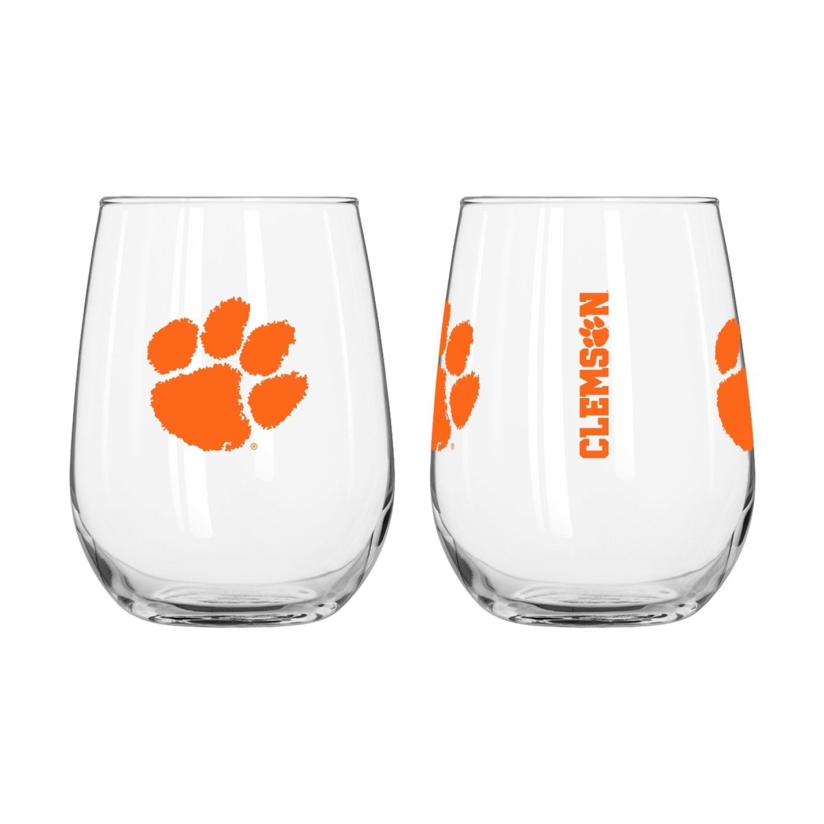 Picture of Logo Chair 123-G16CB-1 16 oz NCAA Clemson Tigers Gameday Curved Beverage Glass