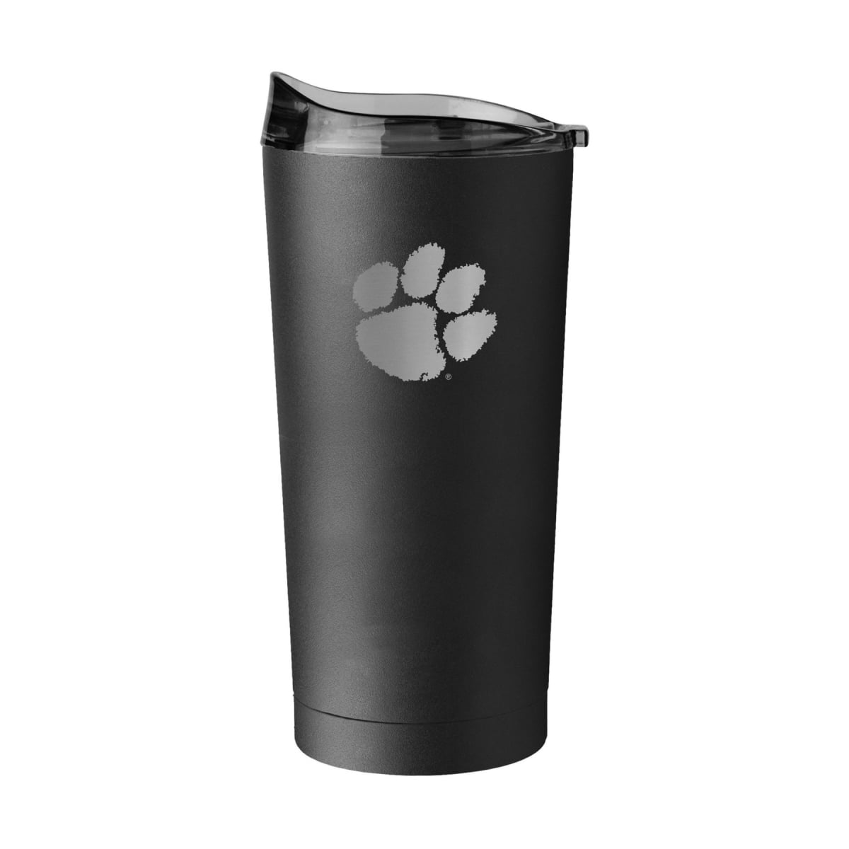 20 oz NCAA Clemson Tigers Etched Black Powder Coat Tumbler