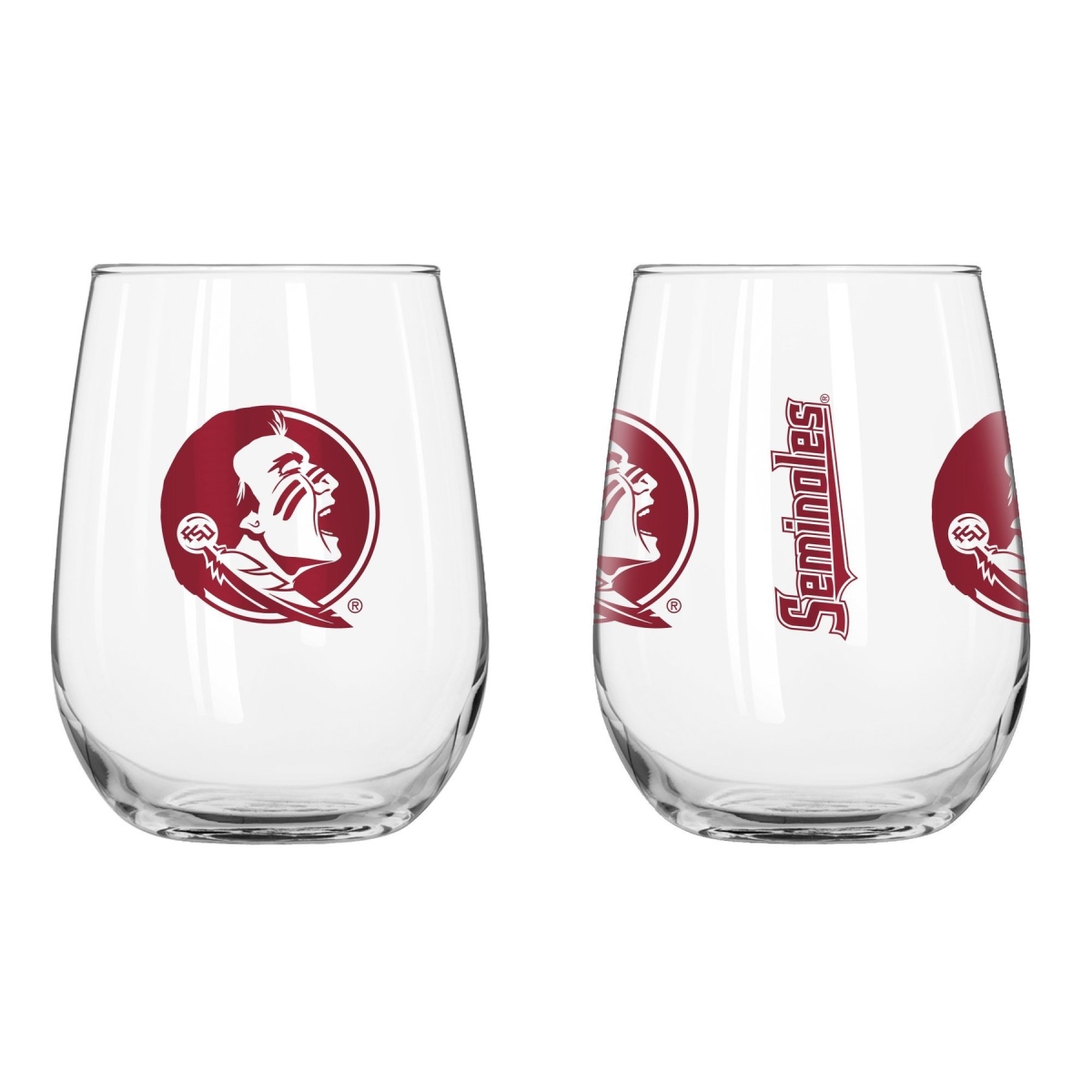 Picture of Logo Chair 136-G16CB-1 16 oz NCAA Florida State Seminoles Gameday Curved Beverage Glass