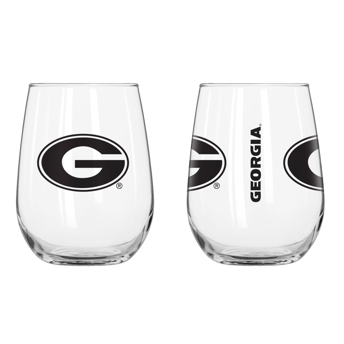 Picture of Logo Chair 142-G16CB-1 16 oz NCAA Georgia Bulldogs Gameday Curved Beverage Glass