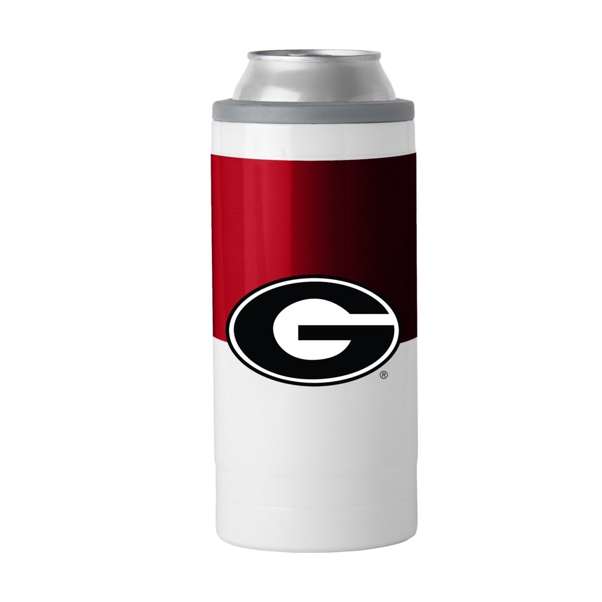 Picture of Logo Chair 142-S12C-11 12 oz NCAA Georgia Bulldogs Colorblock Slim Can Coolie