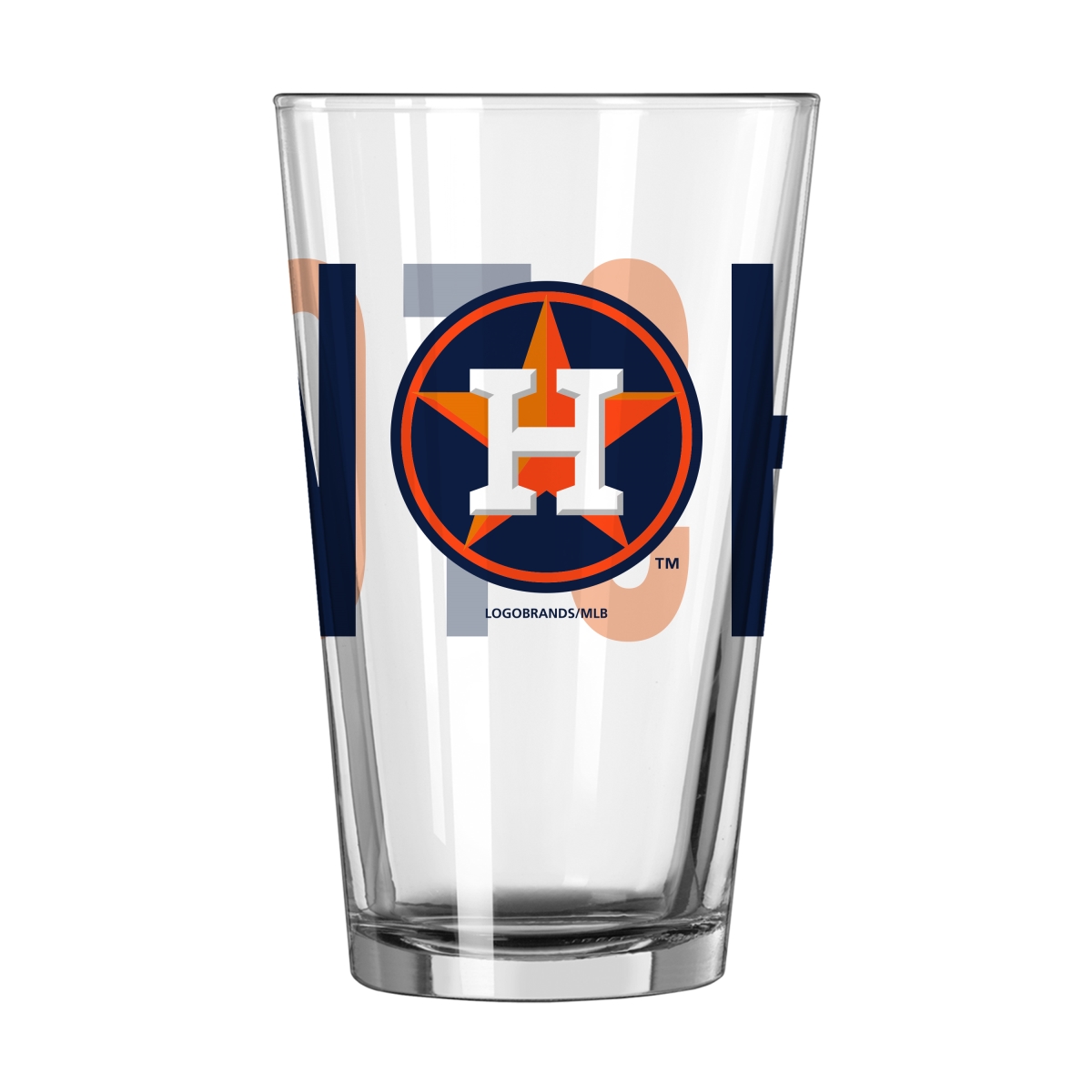 513-G16P-4 Houston Astros 16 oz Overtime Pint Glass
