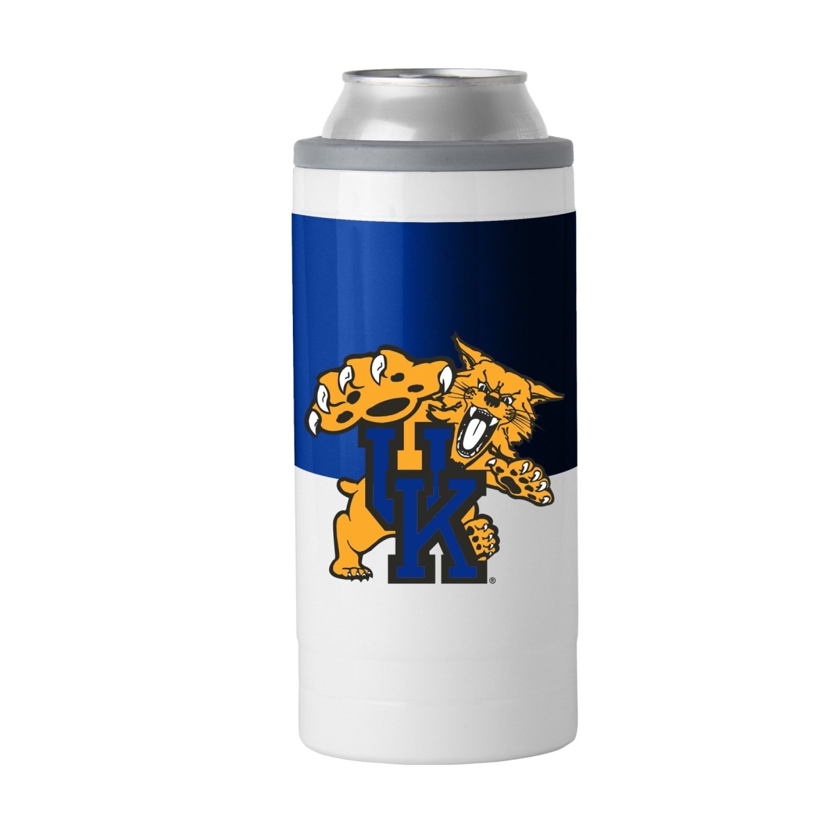 Picture of Logo Chair 159-S12C-11 12 oz NCAA Kentucky Wildcats Colorblock Slim Can Coolie