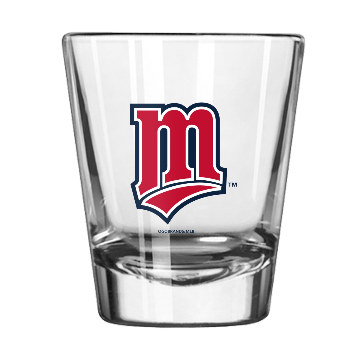 517-G2S-C4 Minnesota Twins 2 oz M Logo Shot Glass