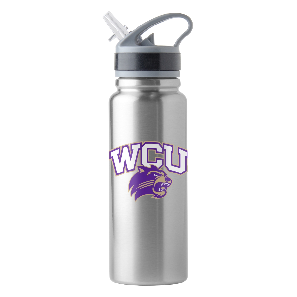614804 Western Carolina 25 oz Logo Single Wall Flip Top Bottle