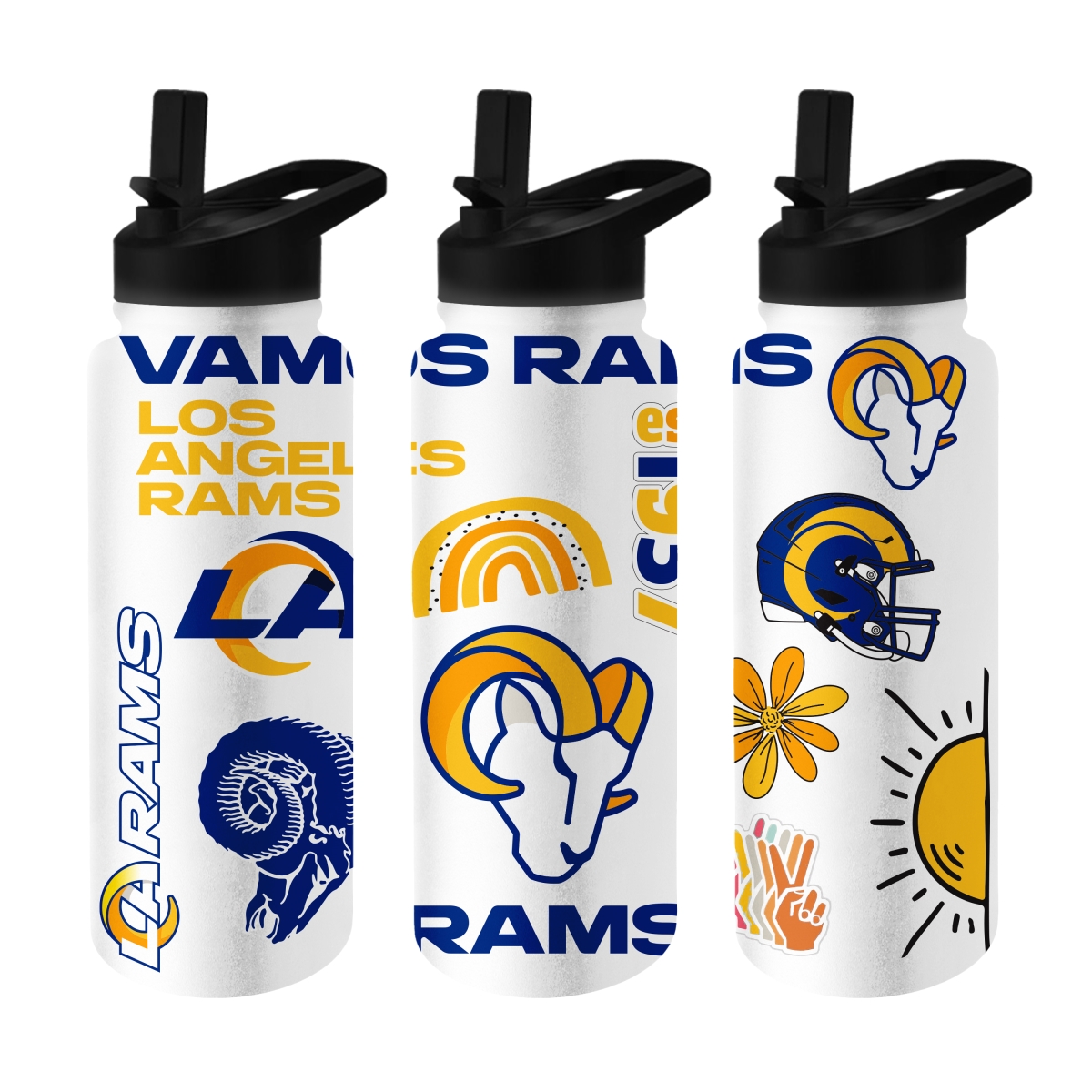 629-S34QB-63 LA Rams 34 oz Native Quencher Bottle