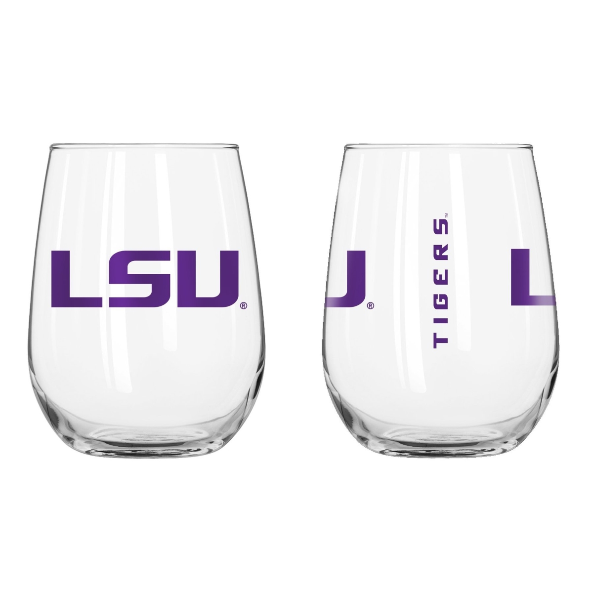 Picture of Logo Chair 162-G16CB-1 16 oz NCAA LSU Tigers Gameday Curved Beverage Glass
