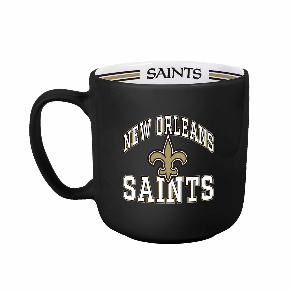 620-C15SM Orleans Saints 15 oz Stripe Mug