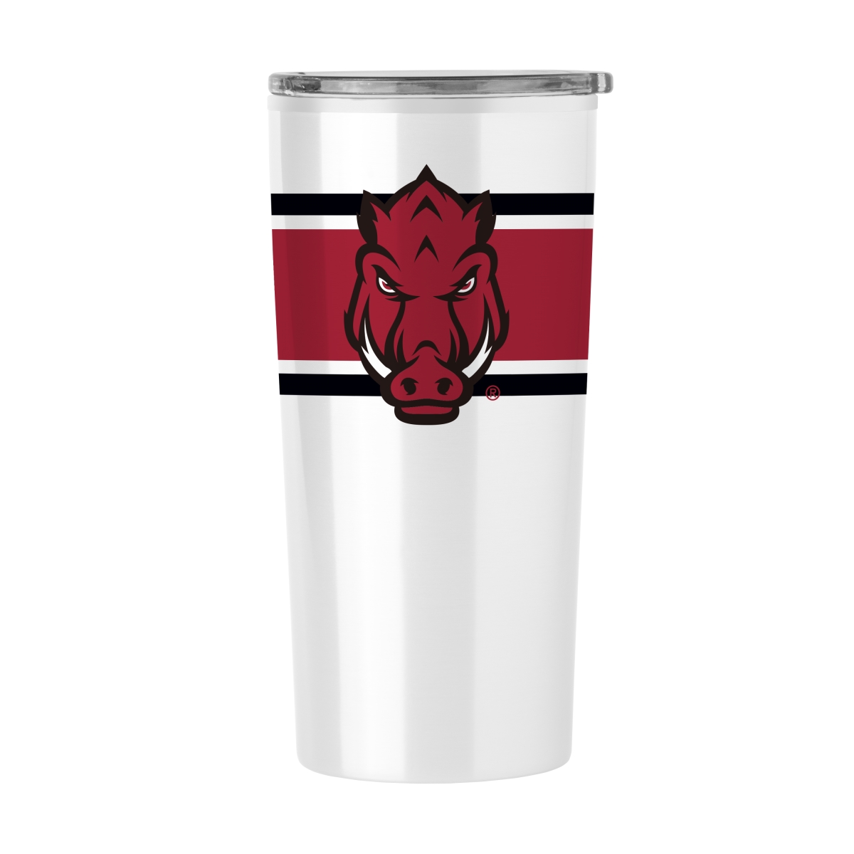 108-SP20T-WHT-16 Arkansas 20 oz Stripe Flex Tumbler