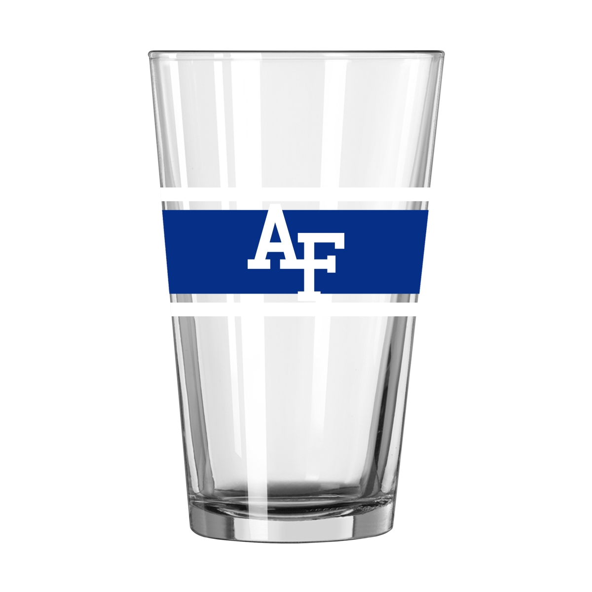 101-G16P-16 Air Force Academy 16 oz Stripe Pint Glass