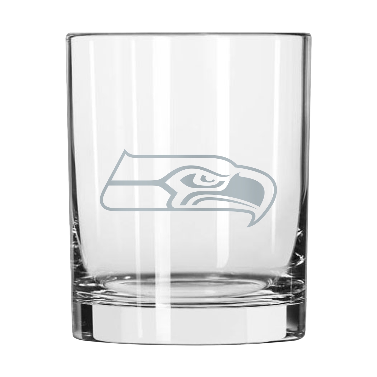 628-G14R-9 Seattle Seahawks 14 oz Etched Rocks Glass