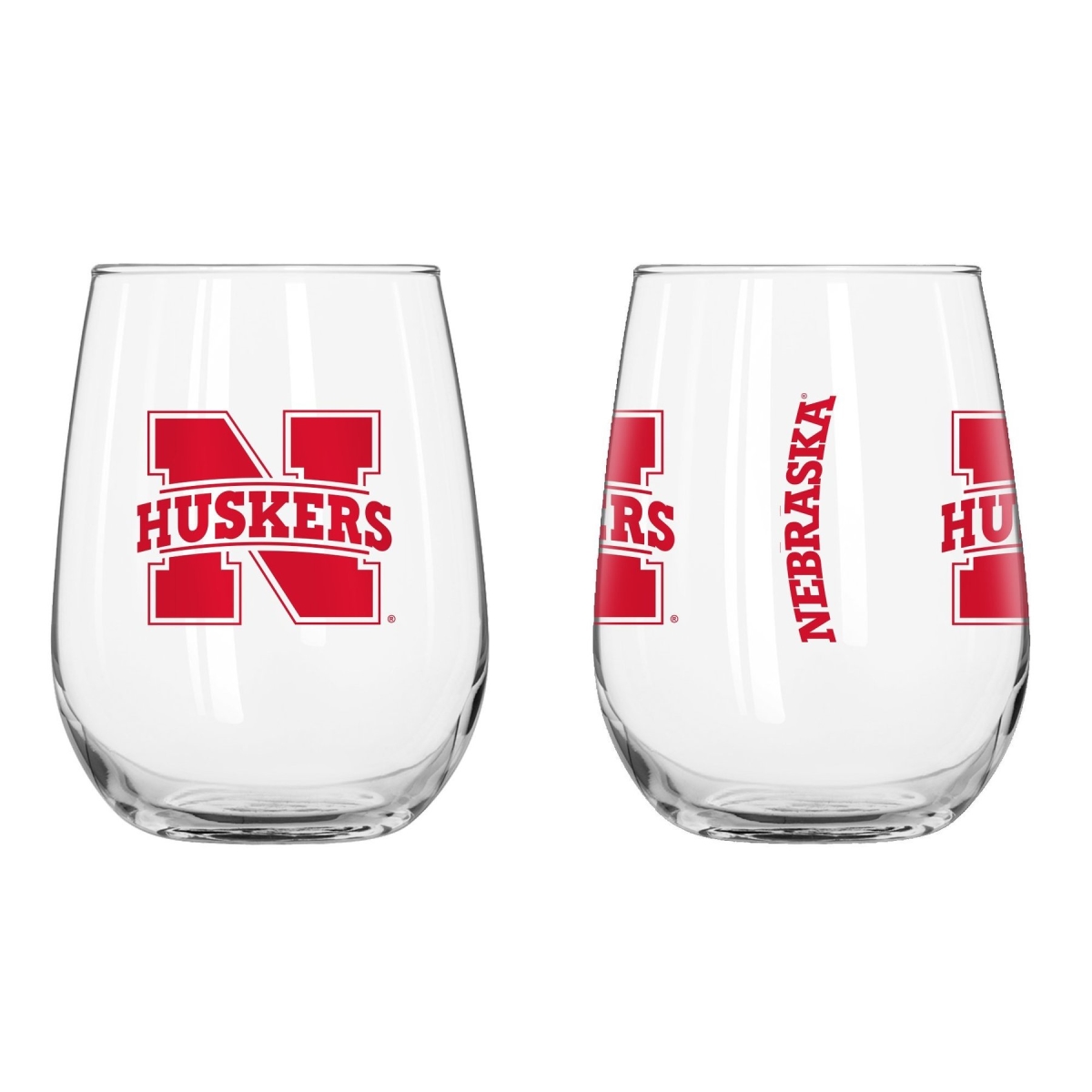 Picture of Logo Chair 182-G16CB-1 16 oz NCAA Nebraska Cornhuskers Gameday Curved Beverage Glass